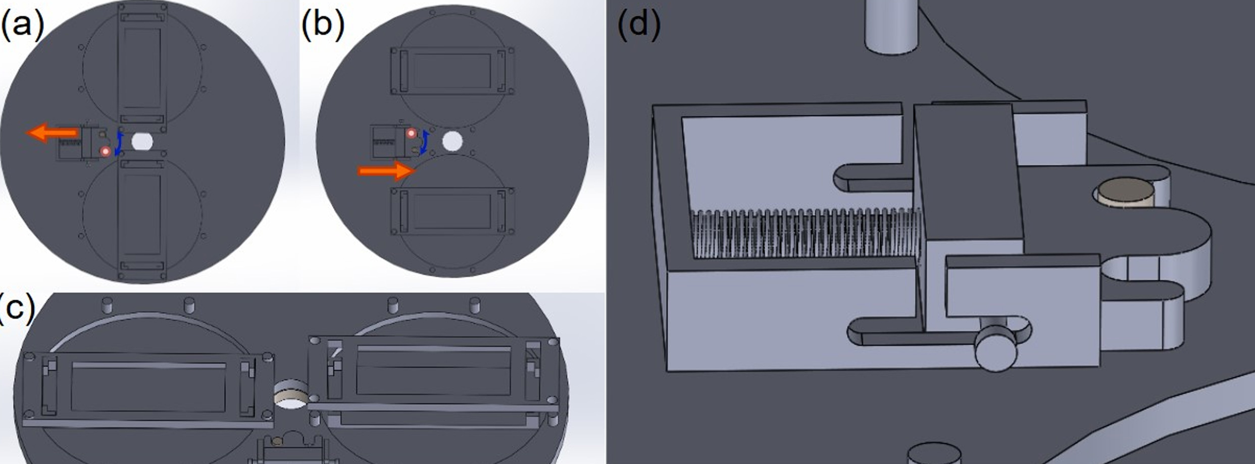Final platform CAD with spring latch